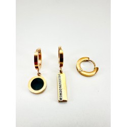 Rose Figürlü Üçlü Küpe